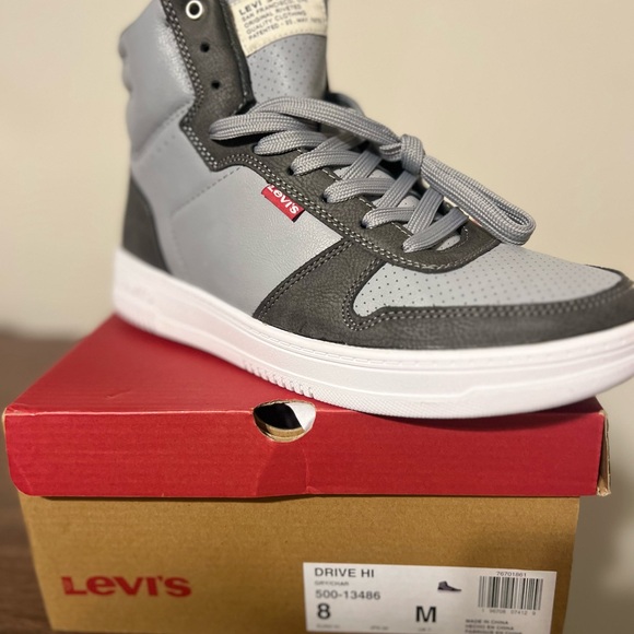 Levi's Gray and Black High-Top Sneakers - Picture 1 of 1